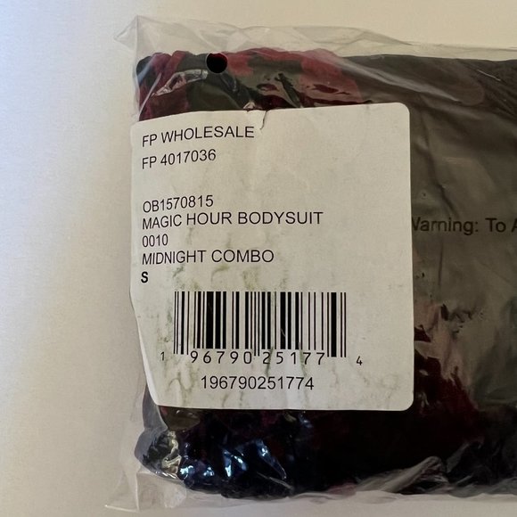 Free People Magic Hour Bodysuit in Midnight Combo Size S - Picture 8 of 8